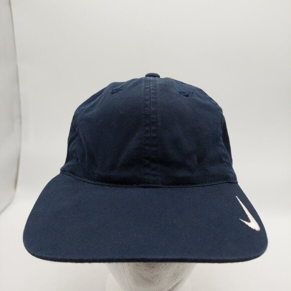 Nike Team Strapback Adjustable Hat Navy White Embroidered "Nike Hockey" - Picture 8 of 10